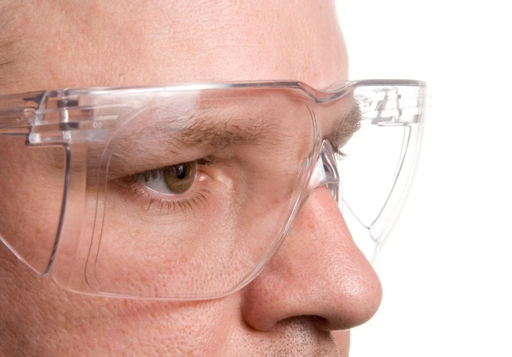 Man wearing Safety Prescription Glasses while he works.