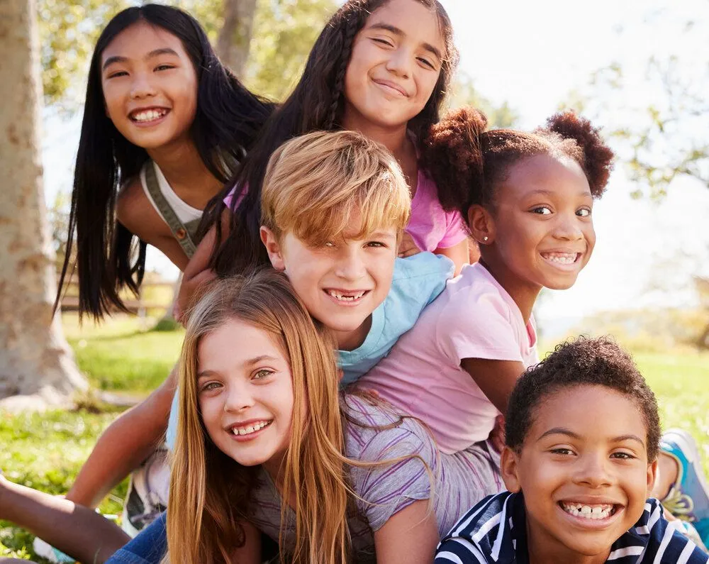 Group of kids playing