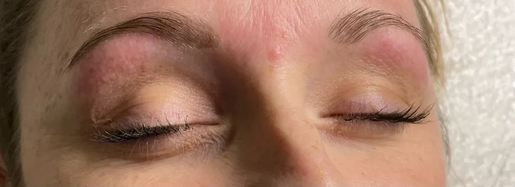 Before brow tint