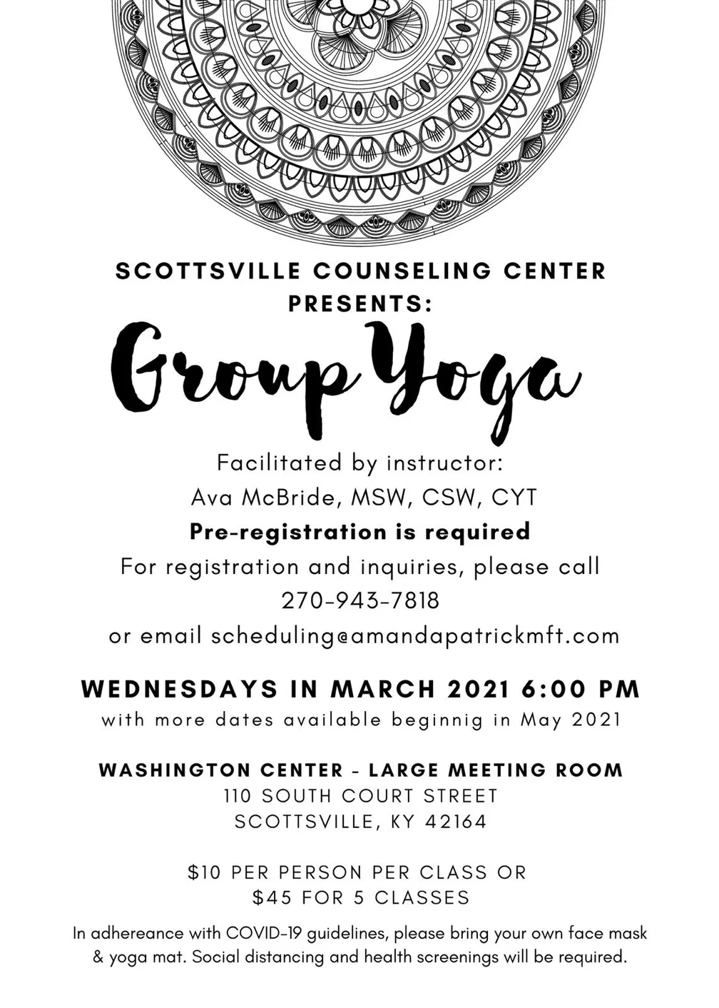 Group Yoga Flyer