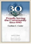 Carlton Casler 30 years badge