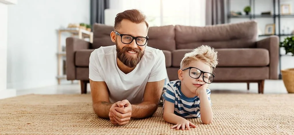 2 children wearing eyeglasses