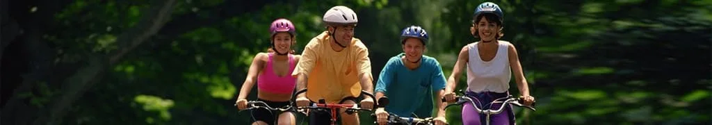 group people biking