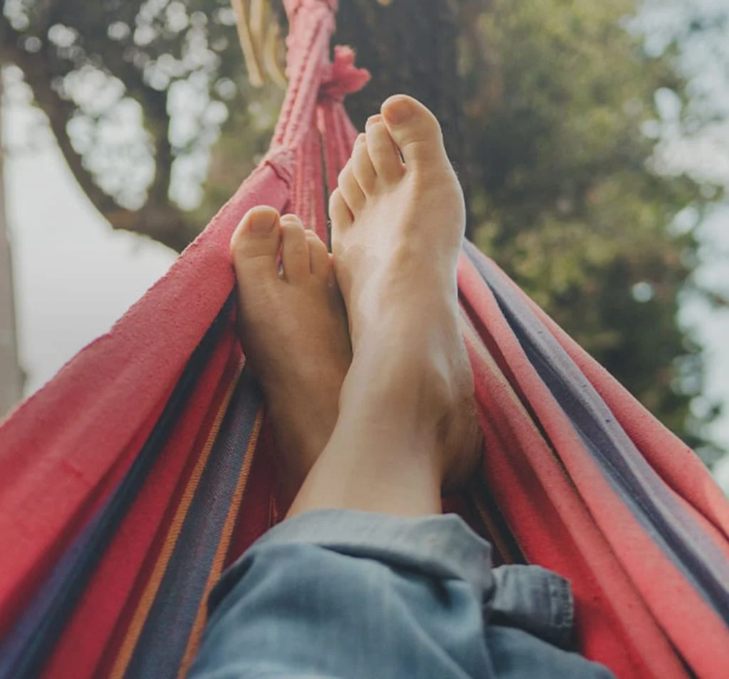 Picture of a person in a hammock