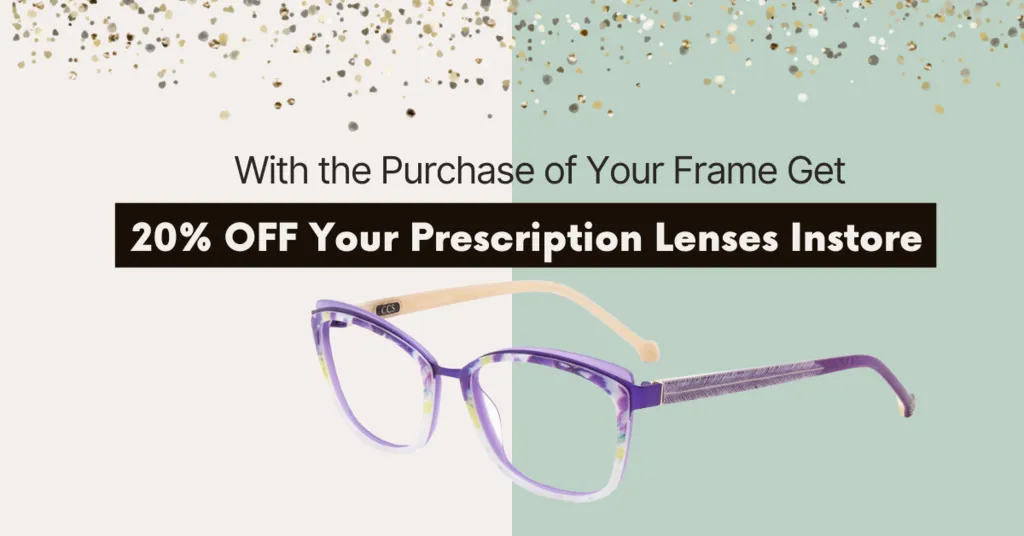 20% off prescription lenses