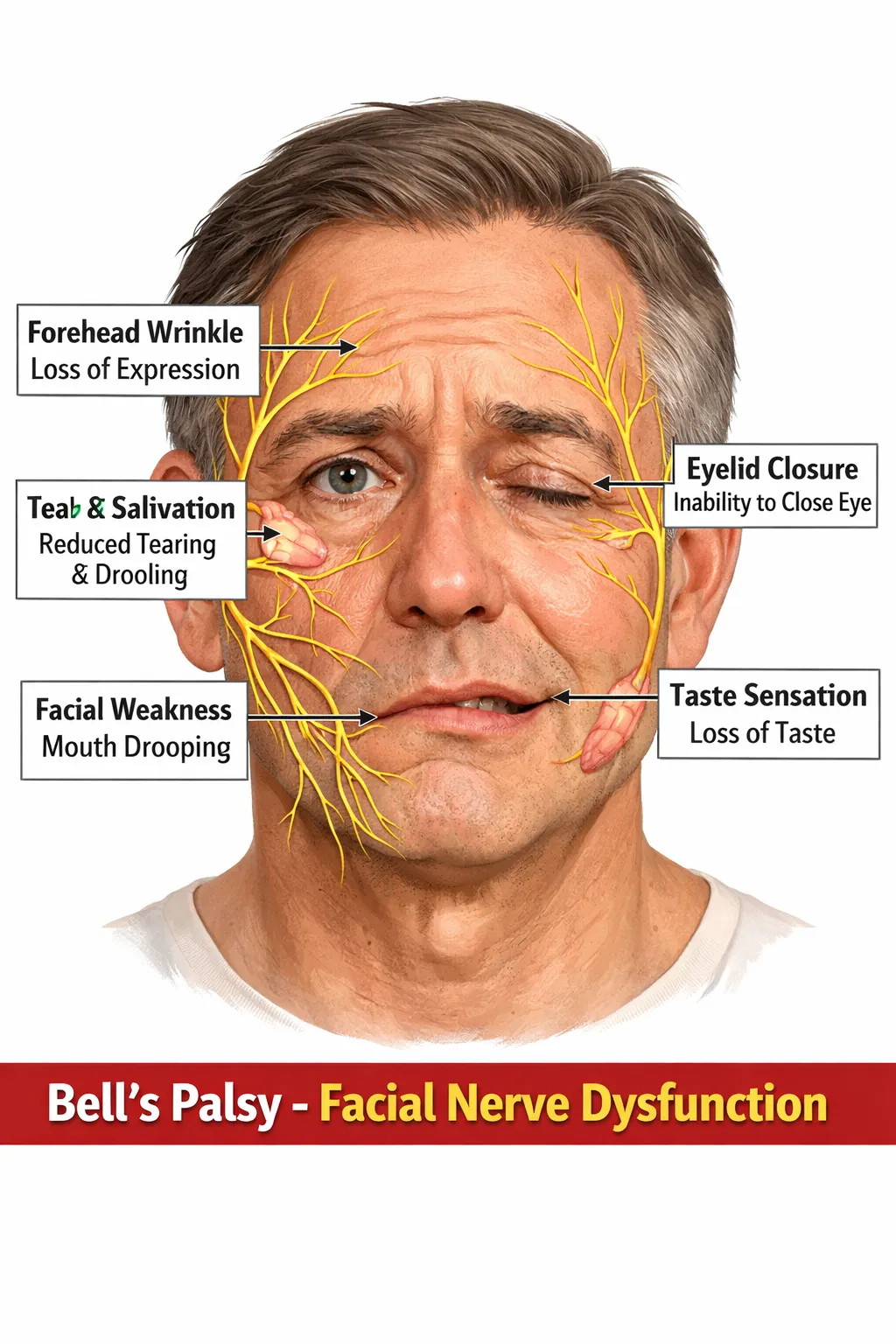 Bells Palsy facial symptoms image