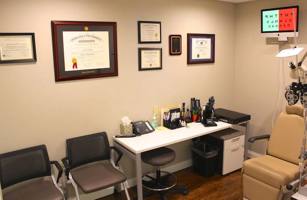 this is a photo of the exam room used by our developmental optometrist in jasper and evansville