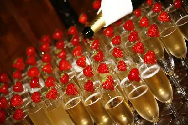 Champagne and strawberries