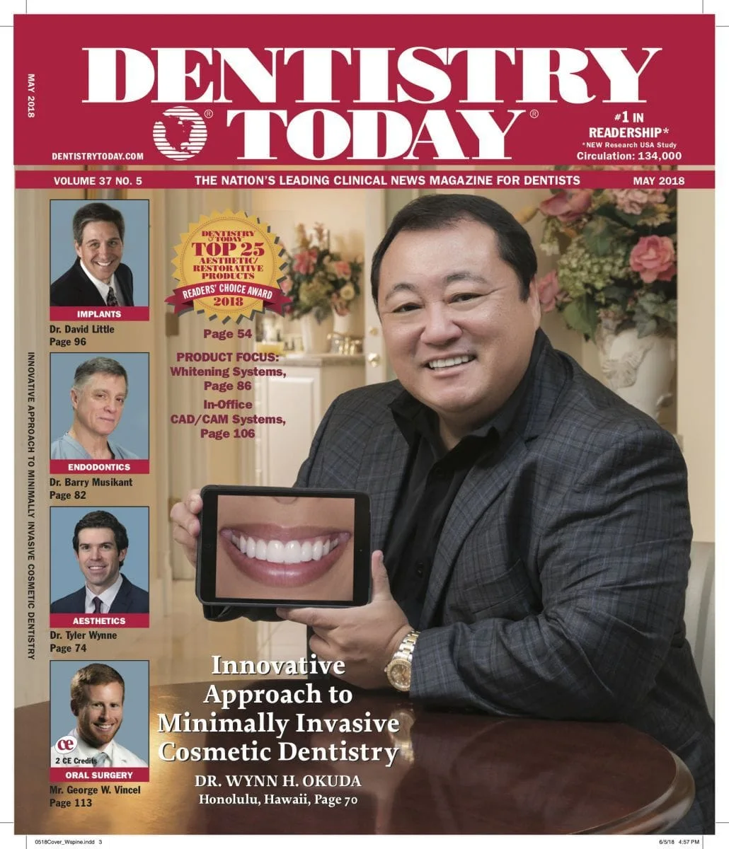 Dr. Okuda on the cover of Dentistry Today Magazine