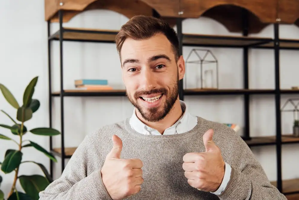 happy man after experiencing chiropractic relief