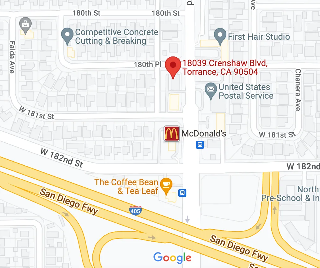 Torrance Family Dental map