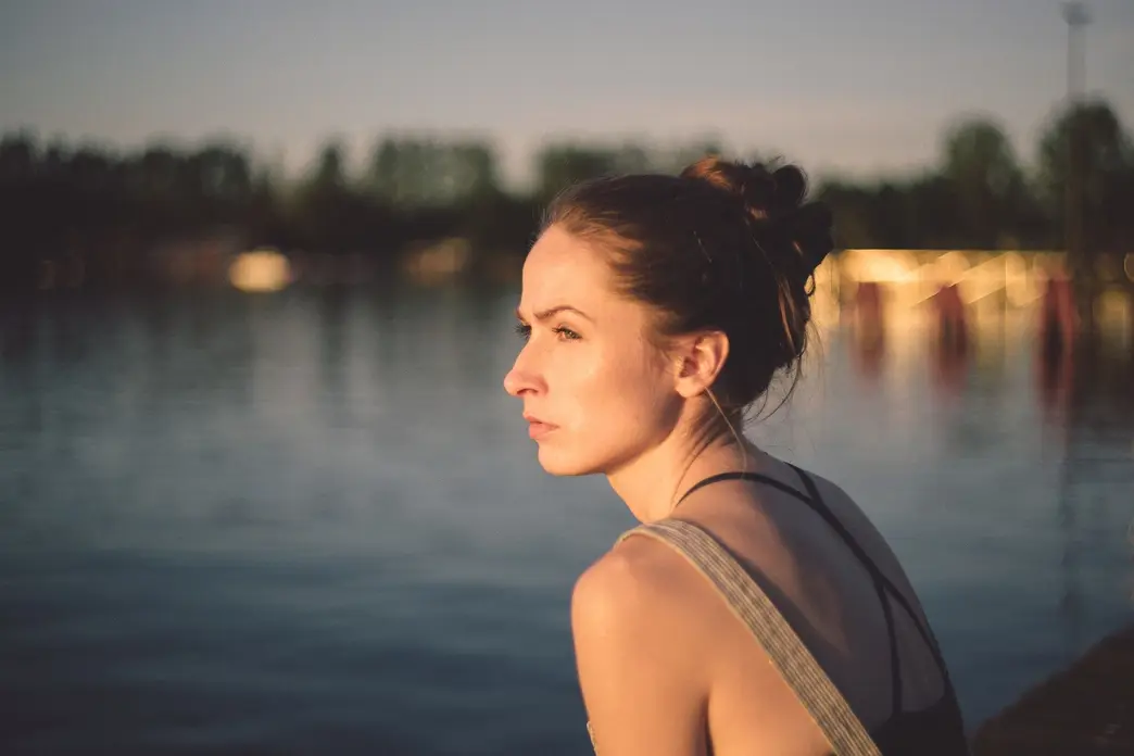 Woman looking at dawn