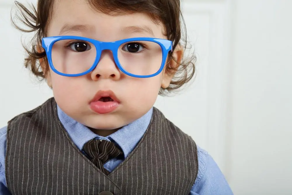 Child with eyeglasses