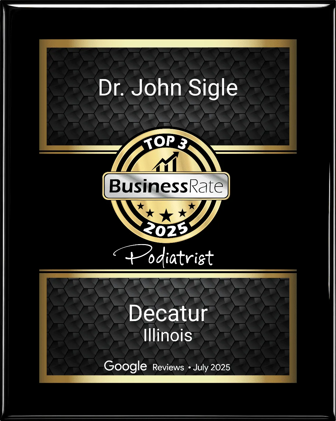 Google Award Best Podiatrist 2025