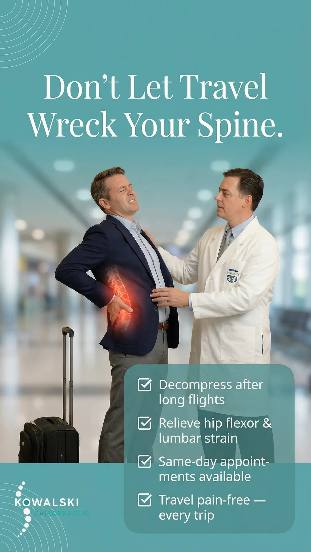 Don't let travel wreck your spine