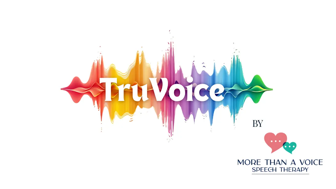 More Than a Voice Speech Therapy and TruVoice logos for nationwide gender-affirming voice therapy