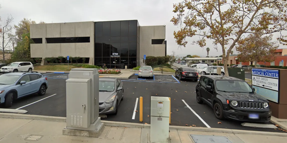 East Entrance of the building, facing Cuyamaca Street