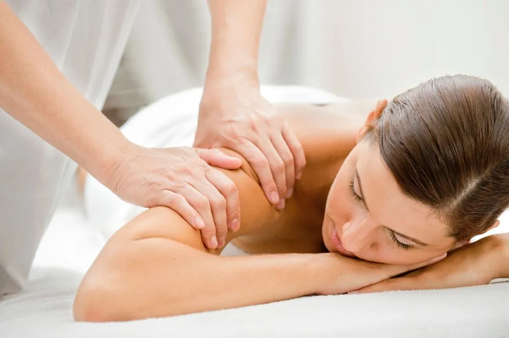 woman enjoying massage