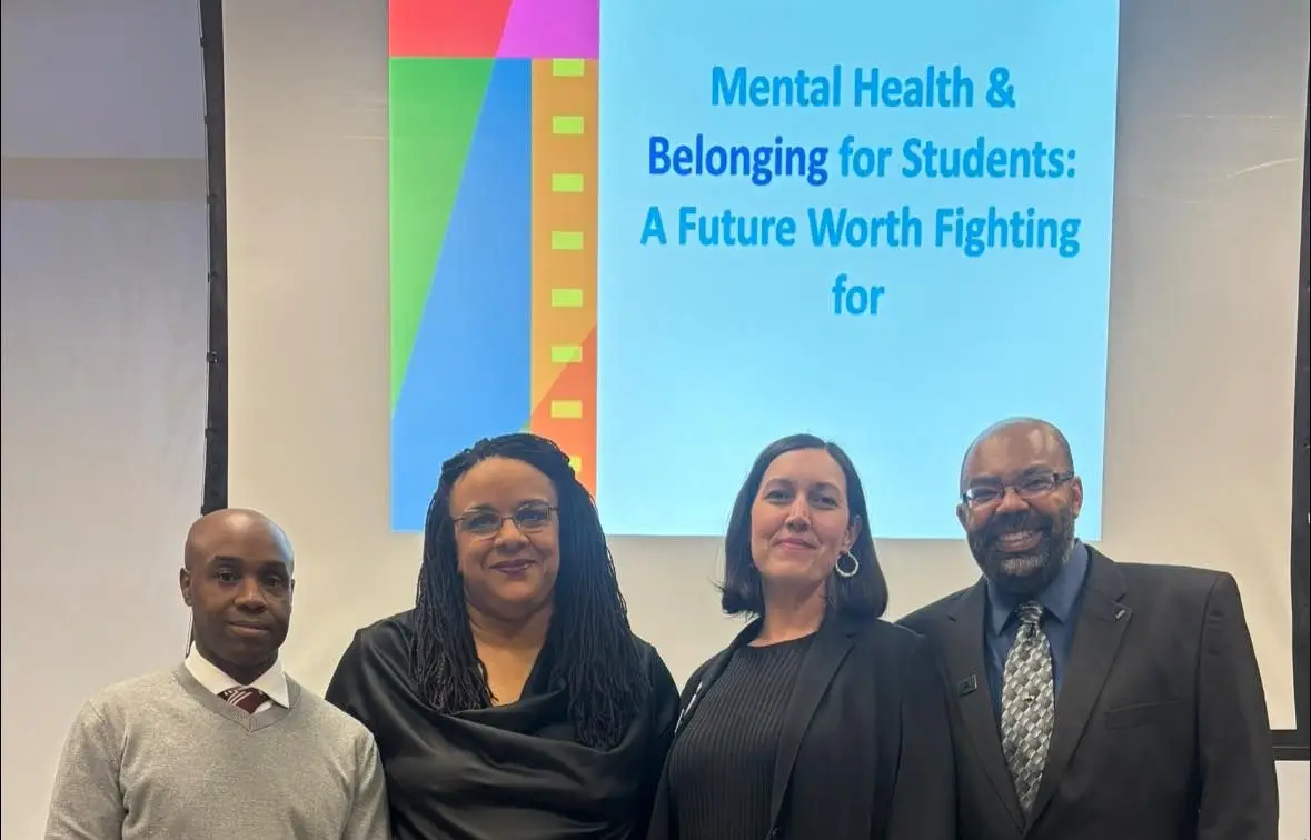 Van Havercome, Amira Martin-Saltsman, Allsun Ozyesil, Brian Saltsman at SUNY Oneonta Keynote Speaker Amira Martin-Saltsman