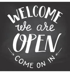 we are open