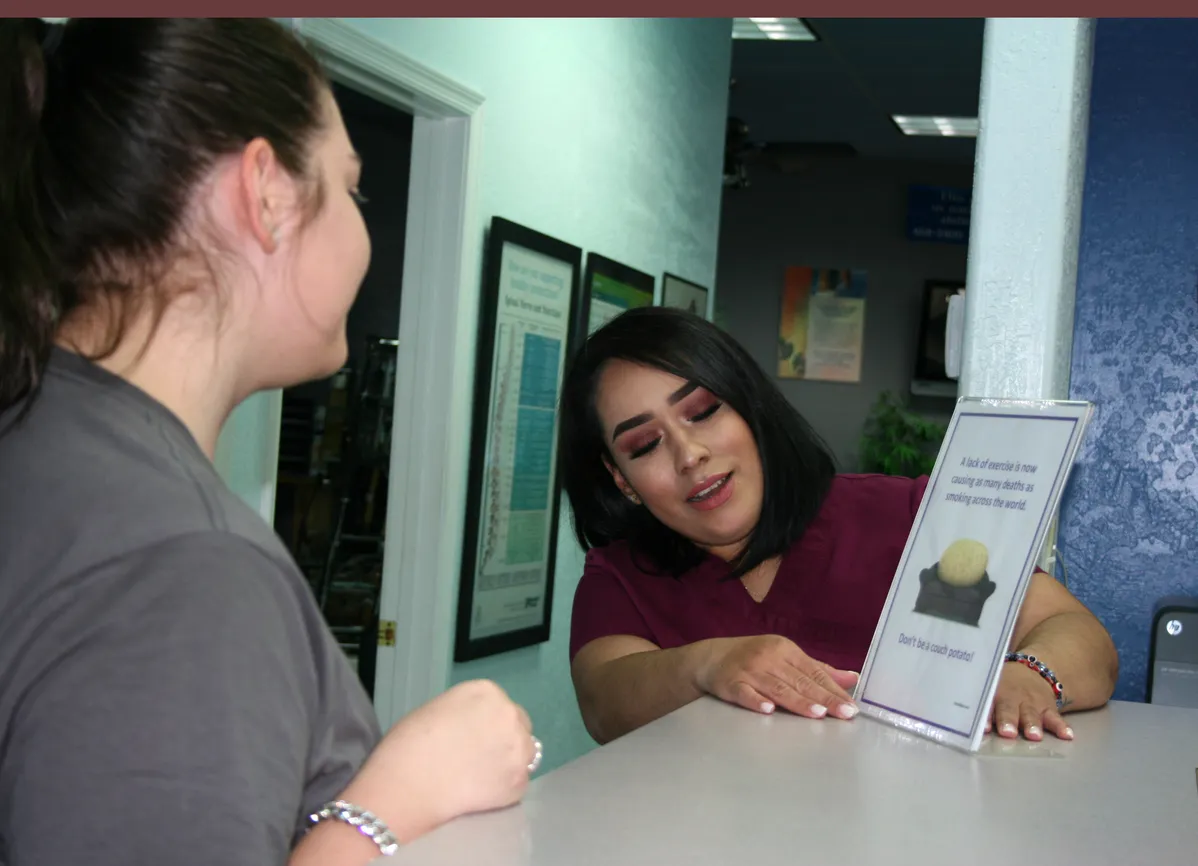 Ada showing a patient the topic of the day