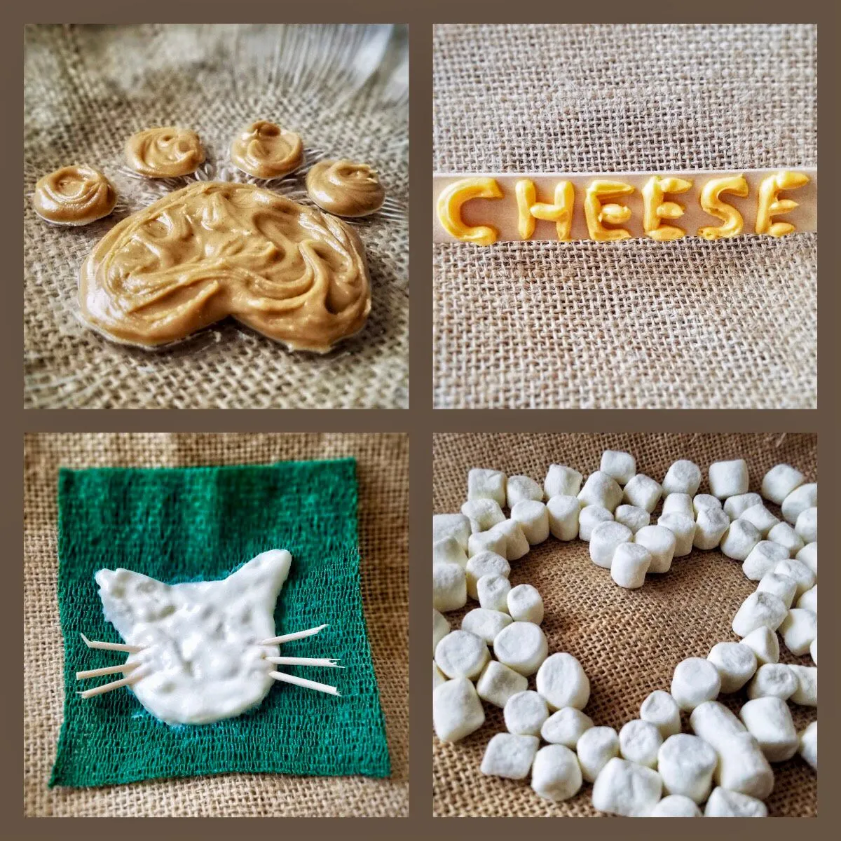 eanut Butter, Cheese, Whipped Cream, and Marshmallows