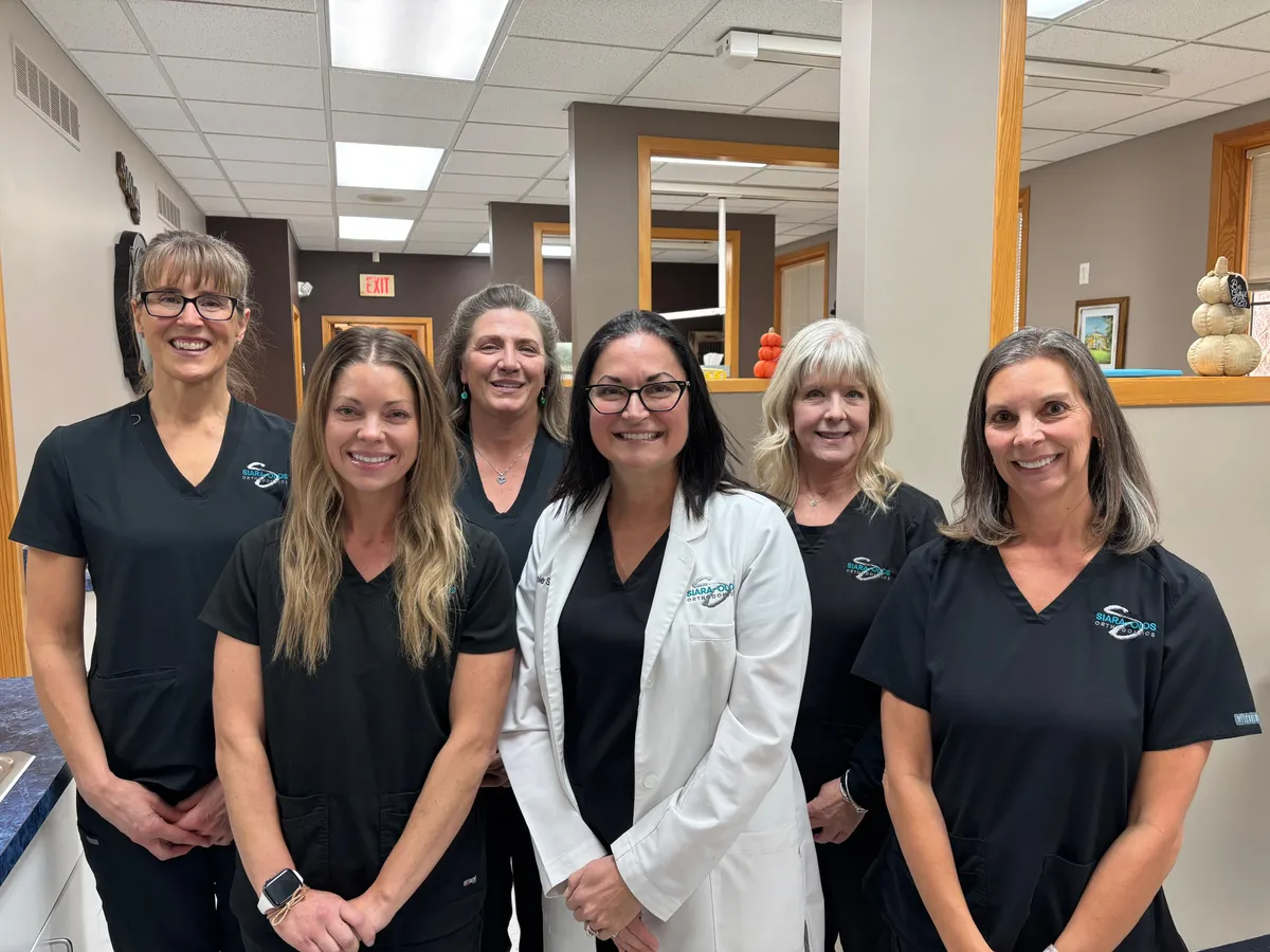 group photo of Dr. Siara-Olds and staff, Orthodontist Near Me Milford, MI