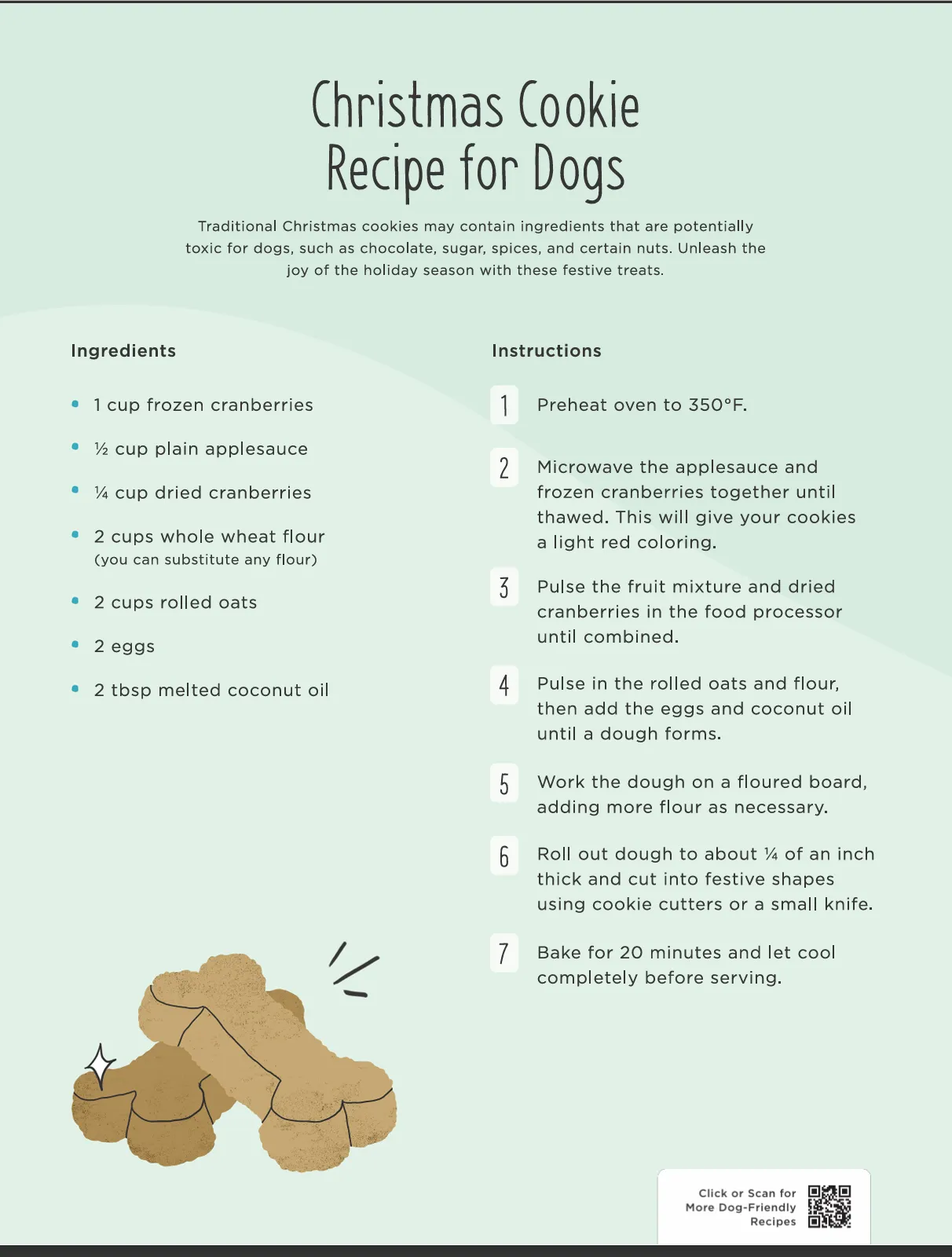 christmas cookie recipe for dogs 