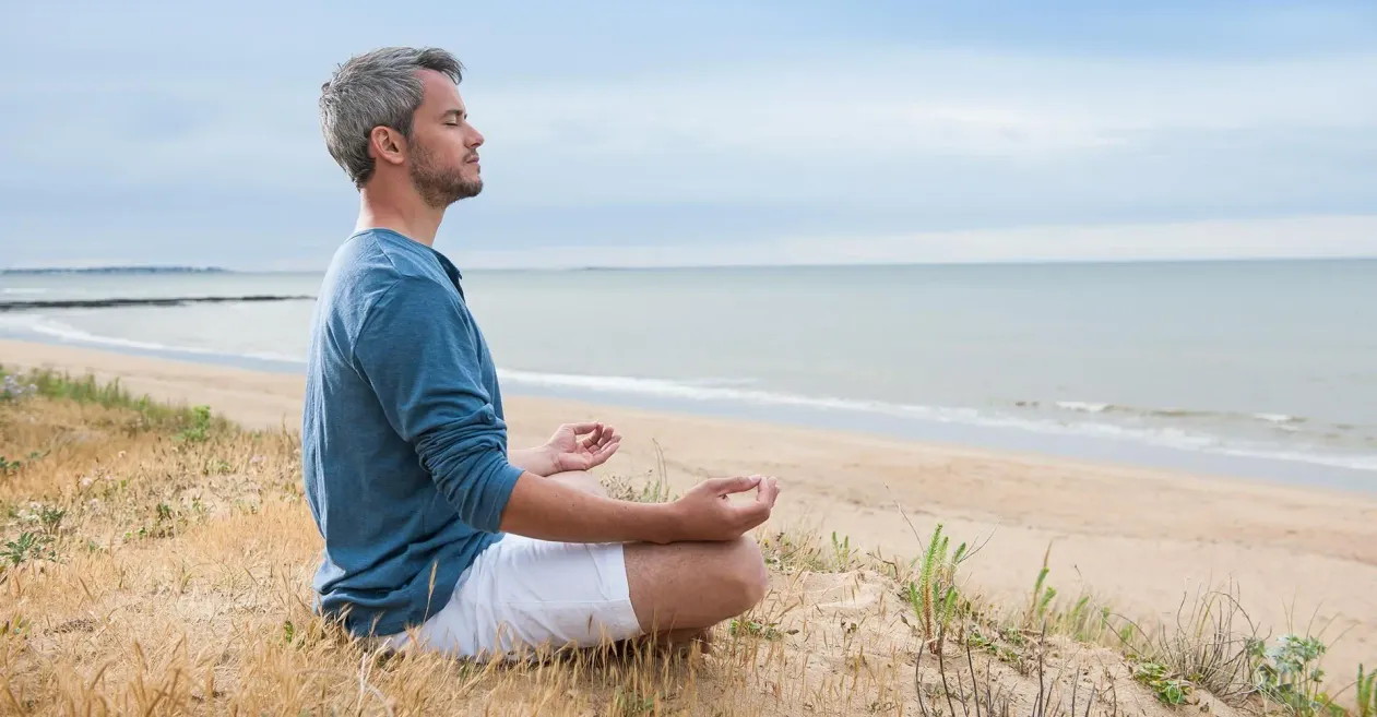 man meditating