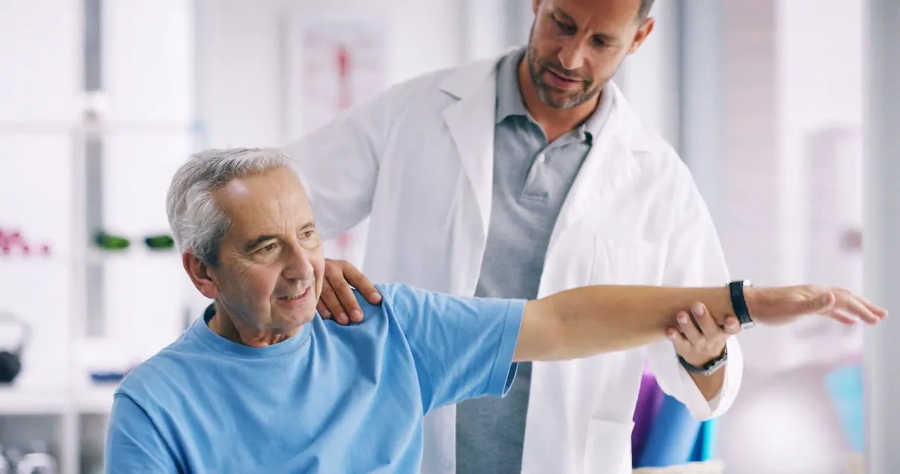 older man receiving chiropractic care
