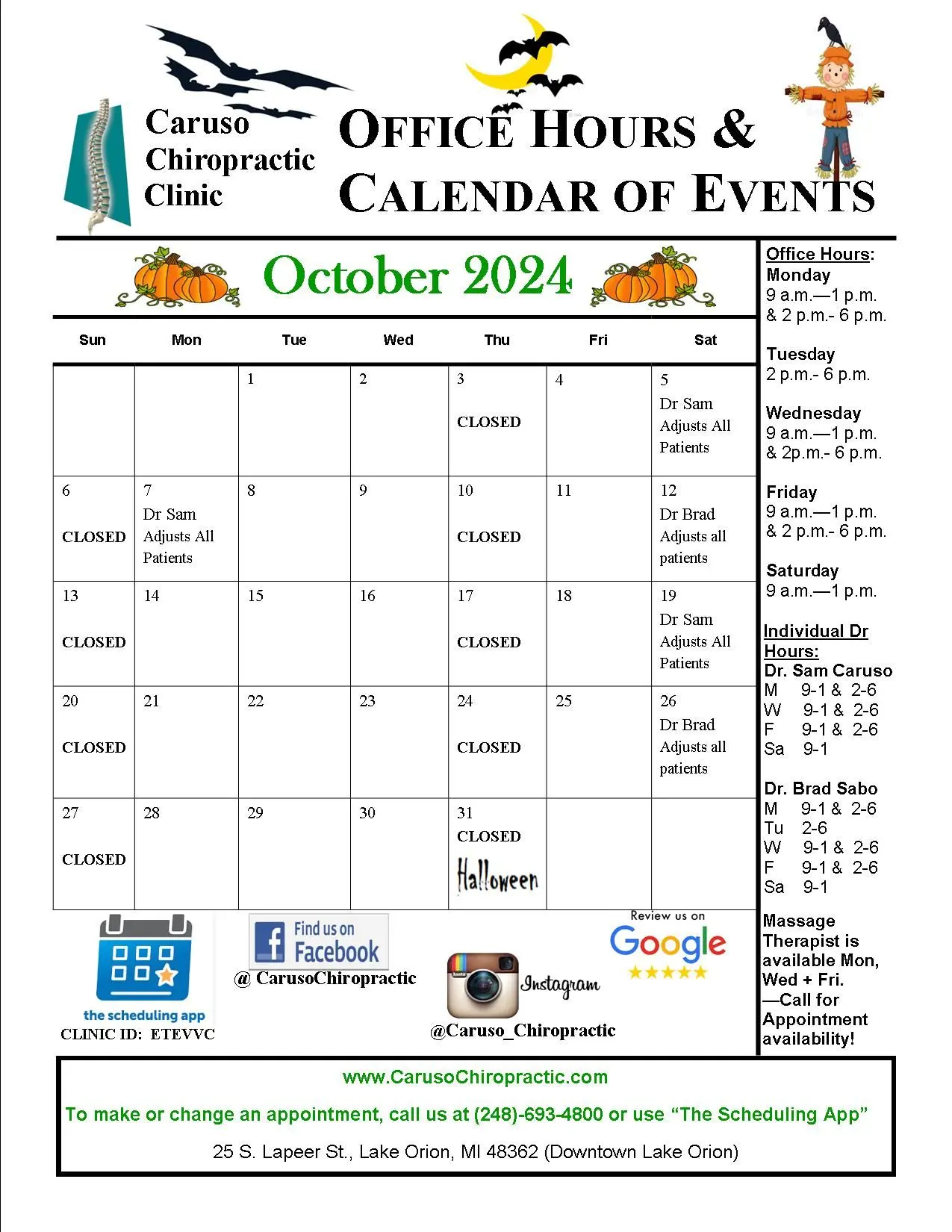 October Calendar