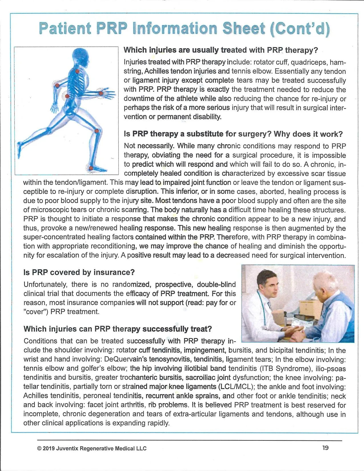 Patient PRP information sheet (continued)