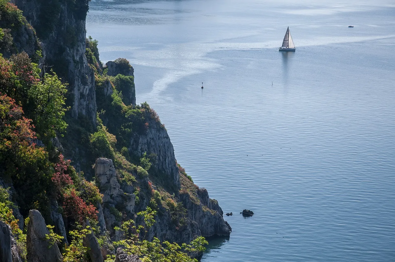 boat and cliff