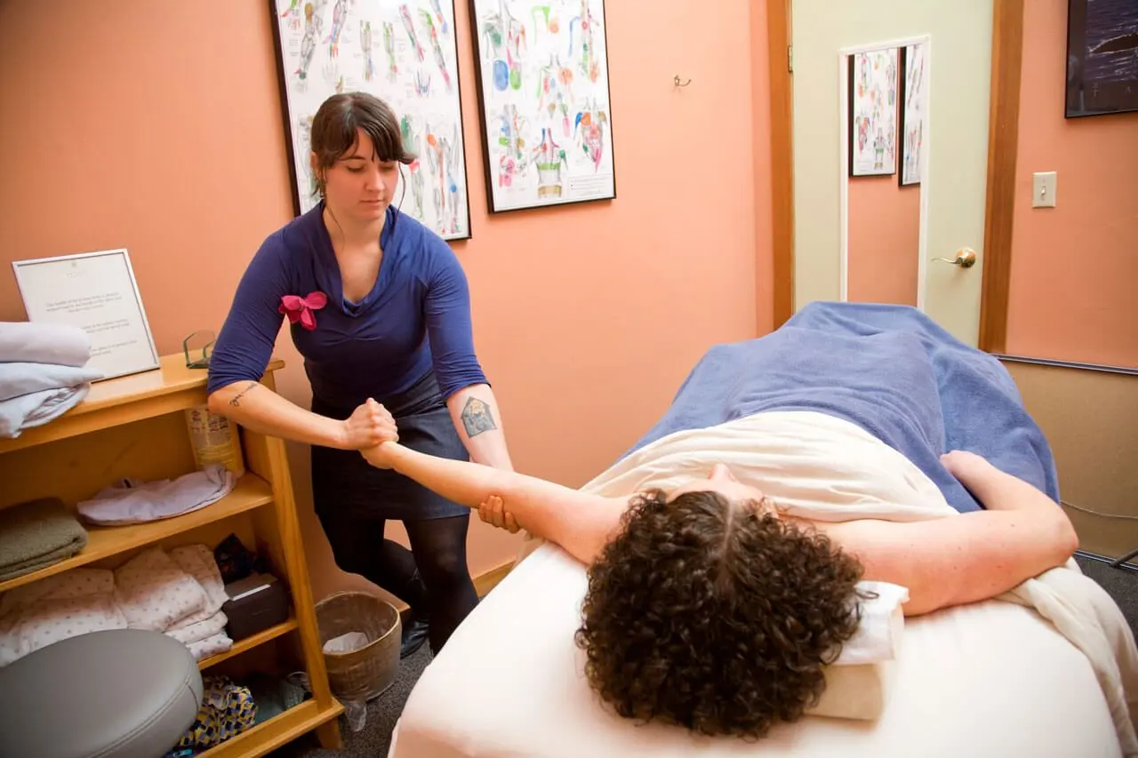 Patient being treated