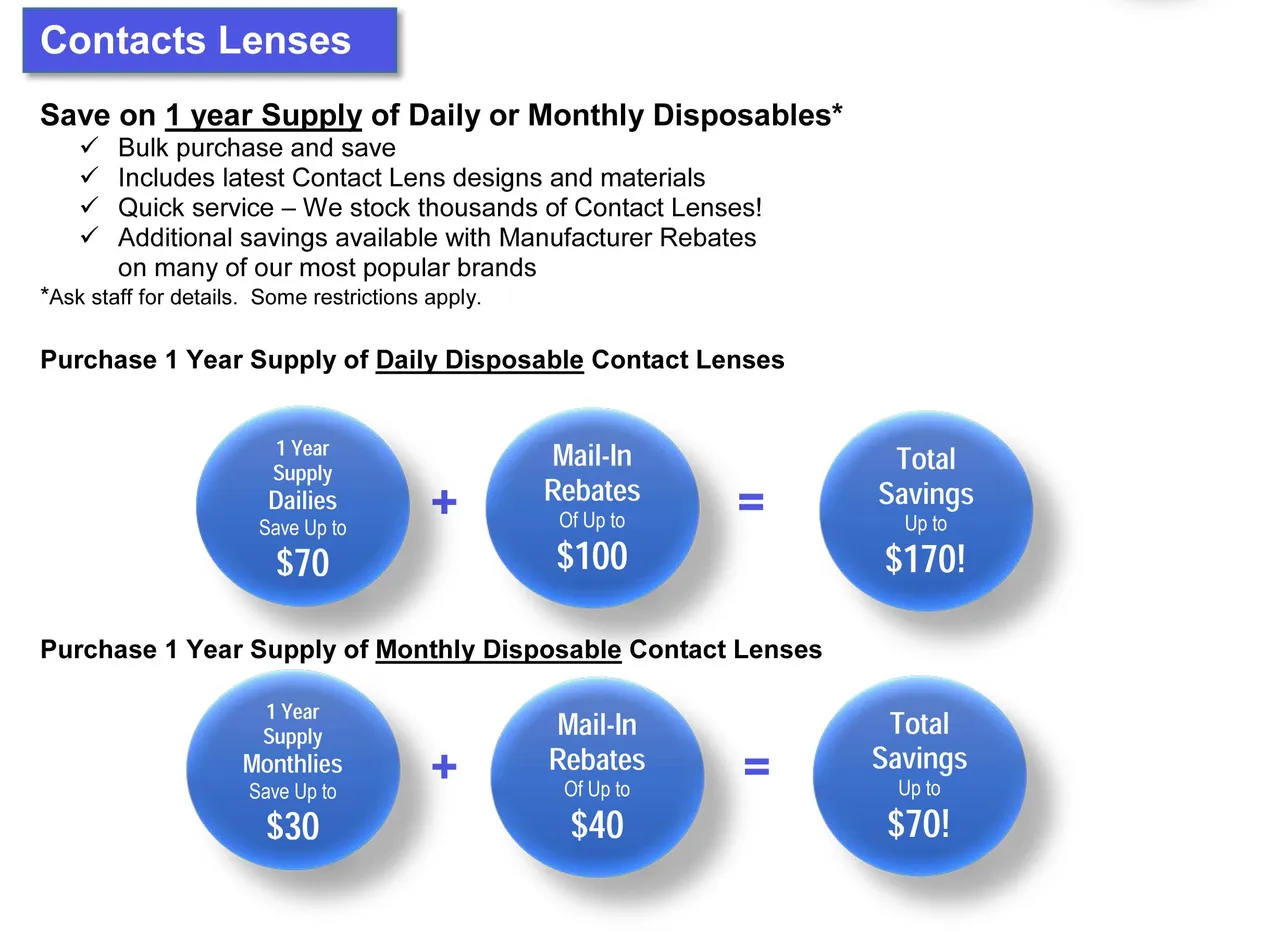 Contact Lens Promotions