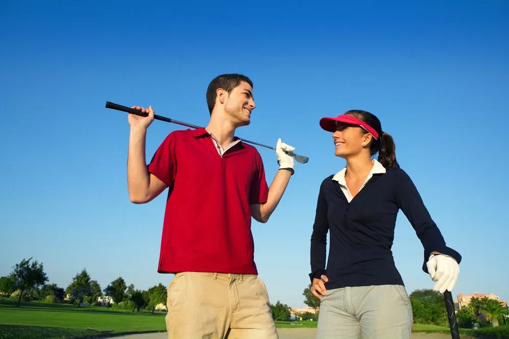 two golfers