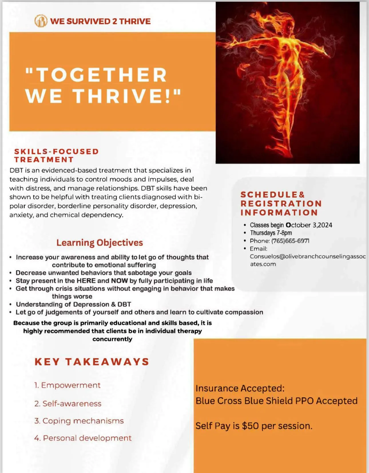 October Dialectical Behavior Therapy Group Flyer