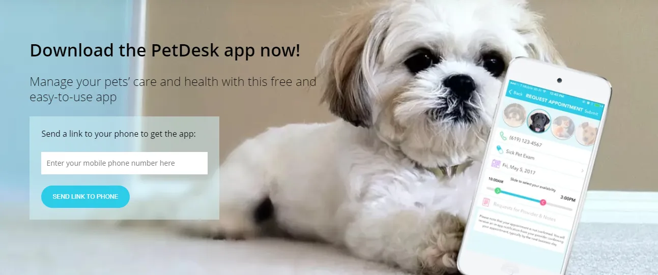 Go to PetDesk in your App Store to download for FREE!