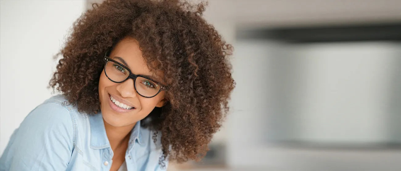 woman with eyeglasses