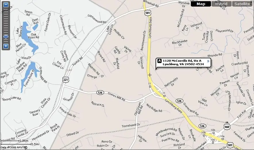 James River Counseling Center is located at 1120 McConville Road, Lynchburg, Virginia. For directions please click on the map.