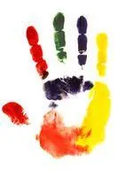 Colorful handprint