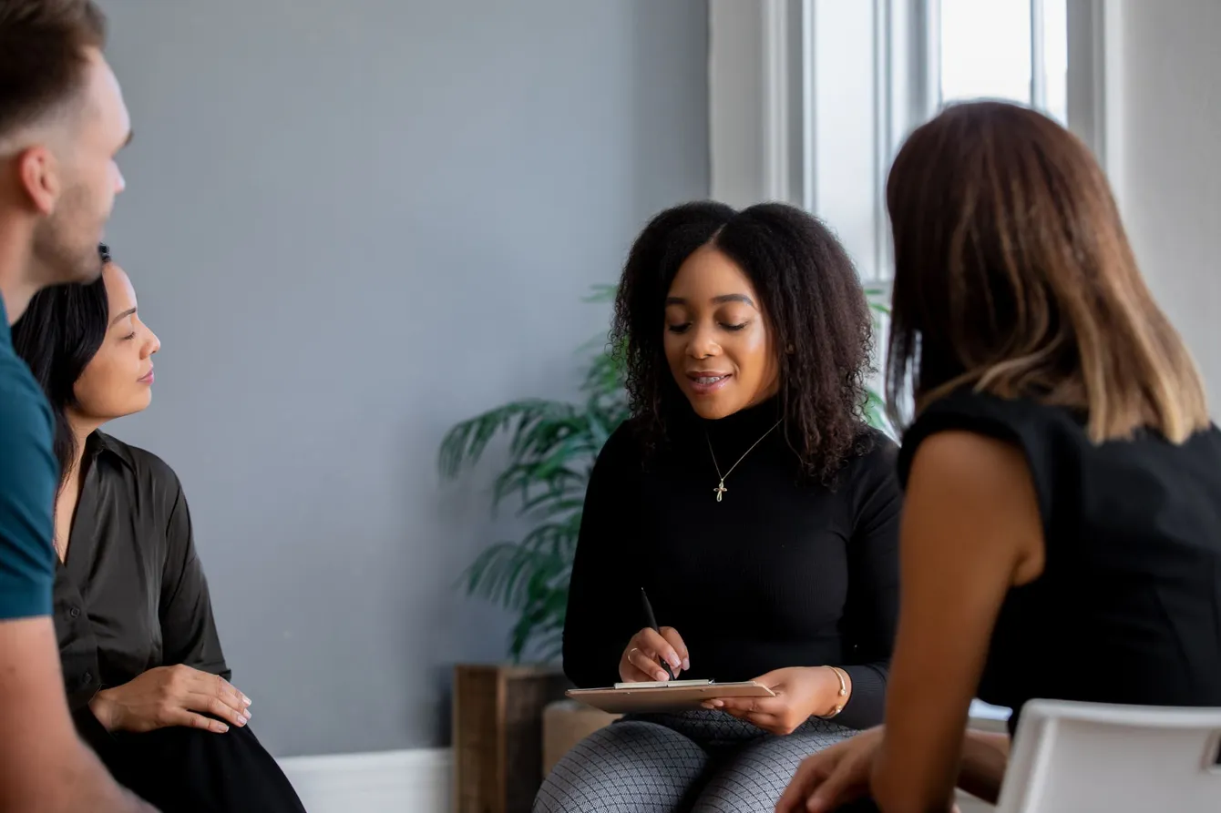 group of women in therapy