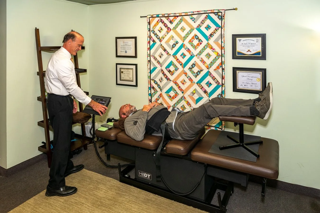 Spinal Decompression Table Being Programed 