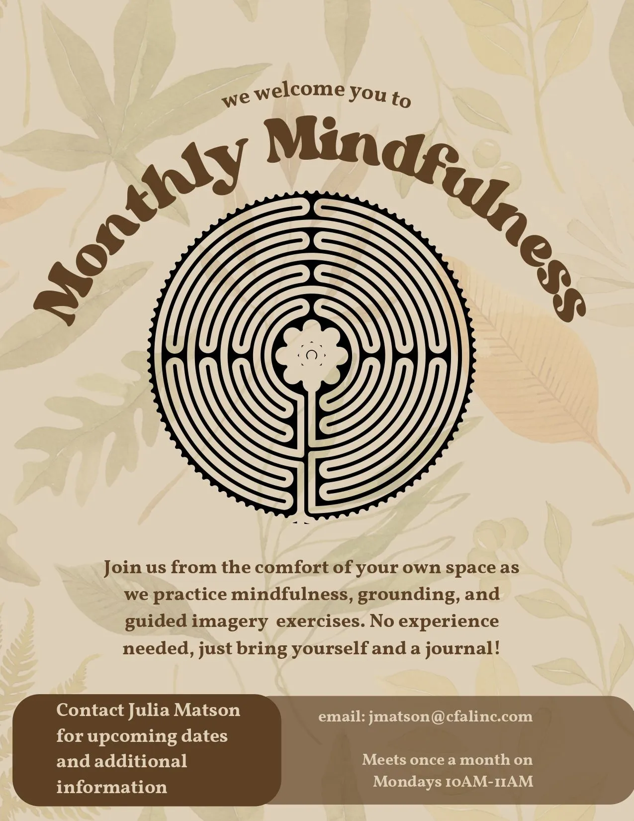 Monthly Mindfulness