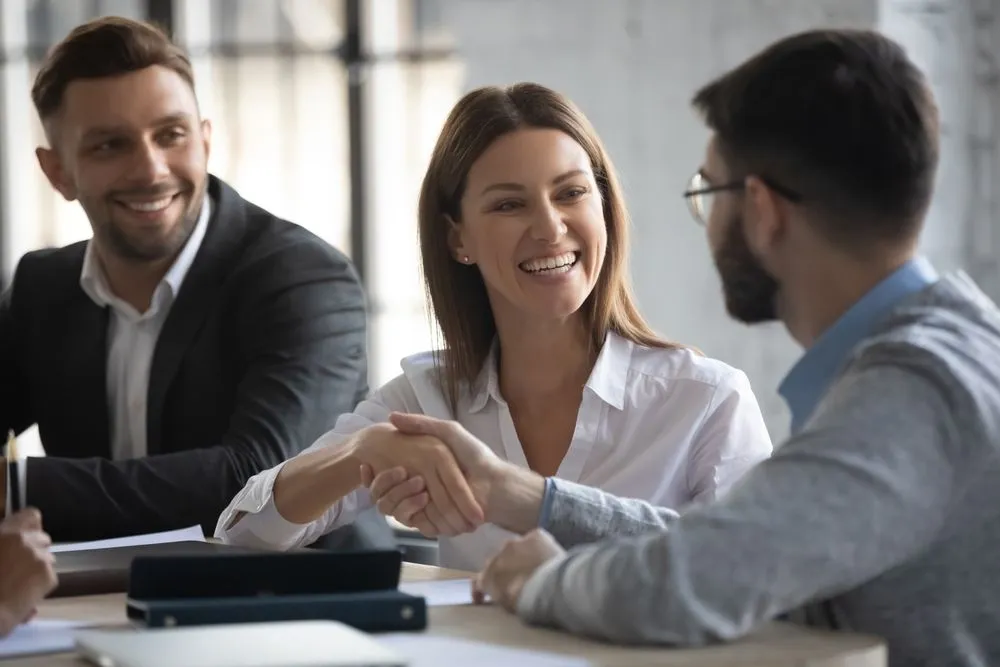 Nuetral and Party Handshake