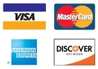 Visa, Mastercard, American Express, Discover