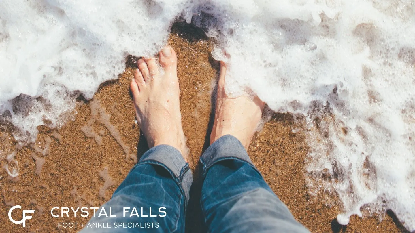 Feet on a beach