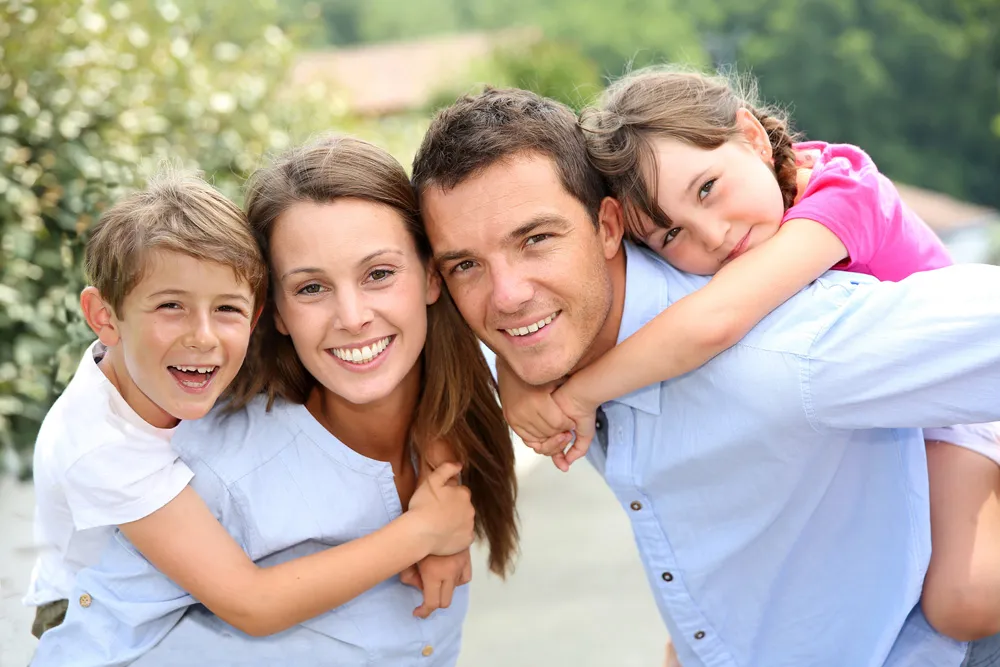 family smiling