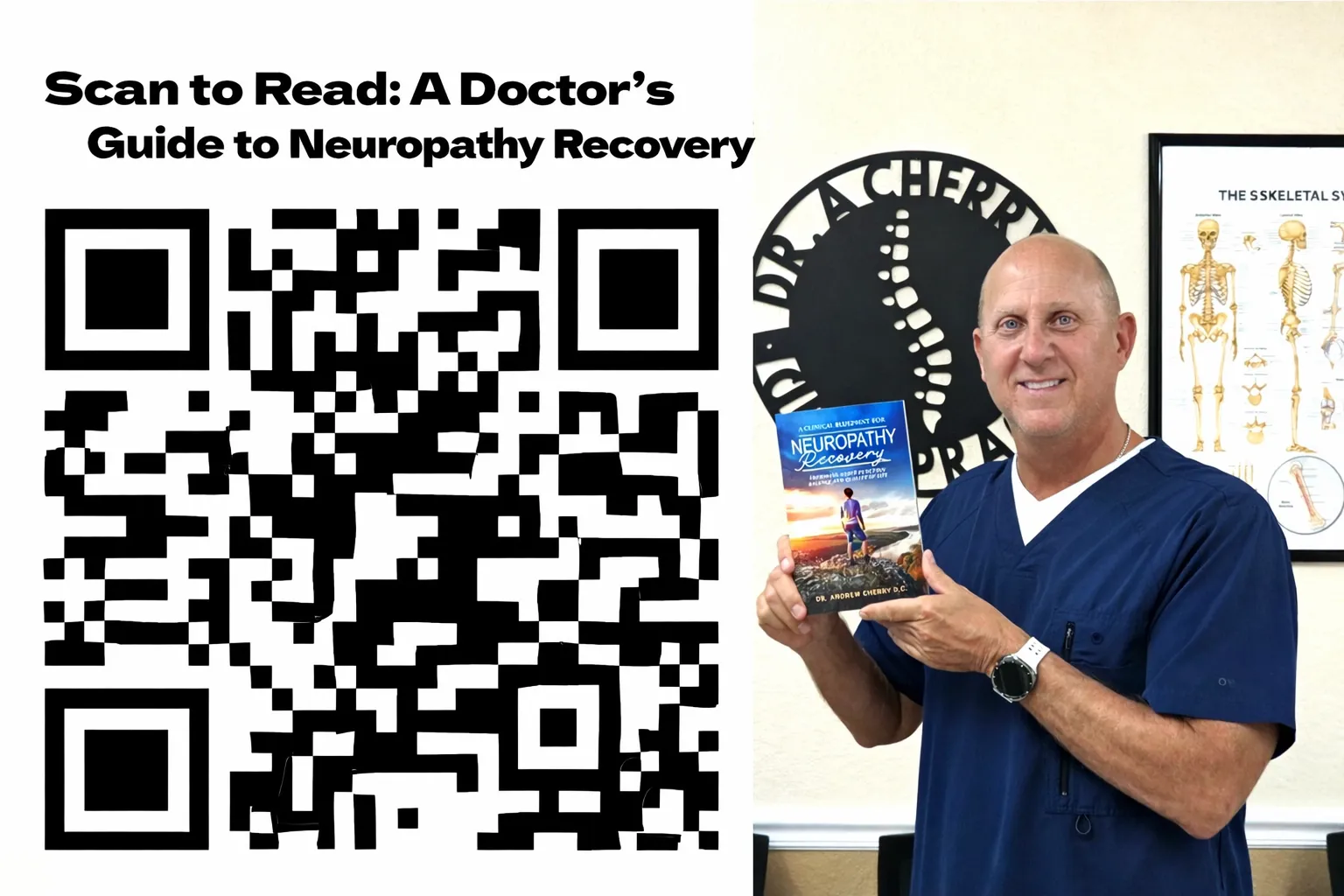 Dr. Andrew Cherry - QR Code Amazon Page Neuropathy Recovery 6 by 9