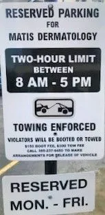 parking sign